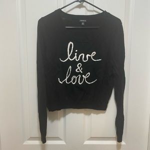 Torrid black crop sweater